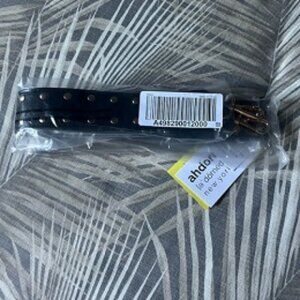 Brand New Adhorned Black Faux Leather Crossbody Straps with Gold Colored Studs